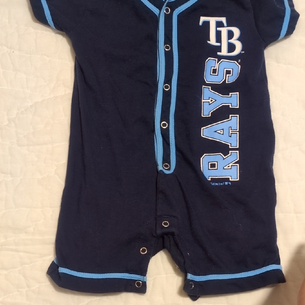 Genuine Merchandise Navy and Light Blue Baby Romper